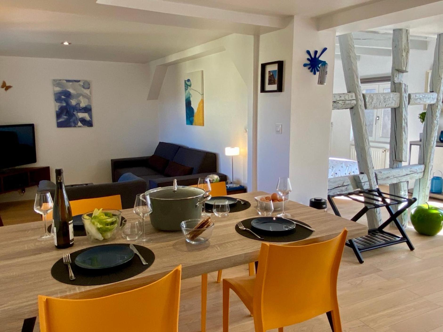 Duplex Le 12 - Appartement Avec Terrasse Dans Le Vignoble - 5 Mn Du Centre De Colmar Wettolsheim Εξωτερικό φωτογραφία